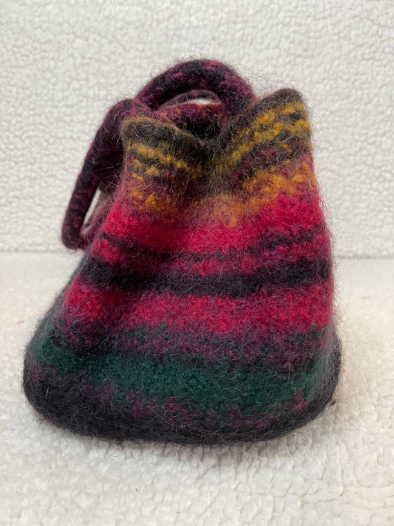 Hand Knit - 100% Wool - Felted Handbag - image 4