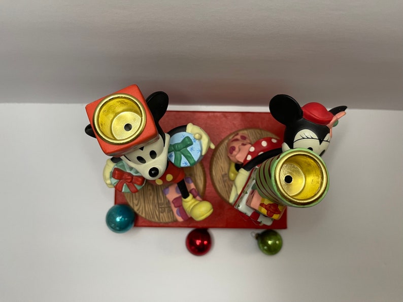 Mickey /& Minnie Christmas Candleholders