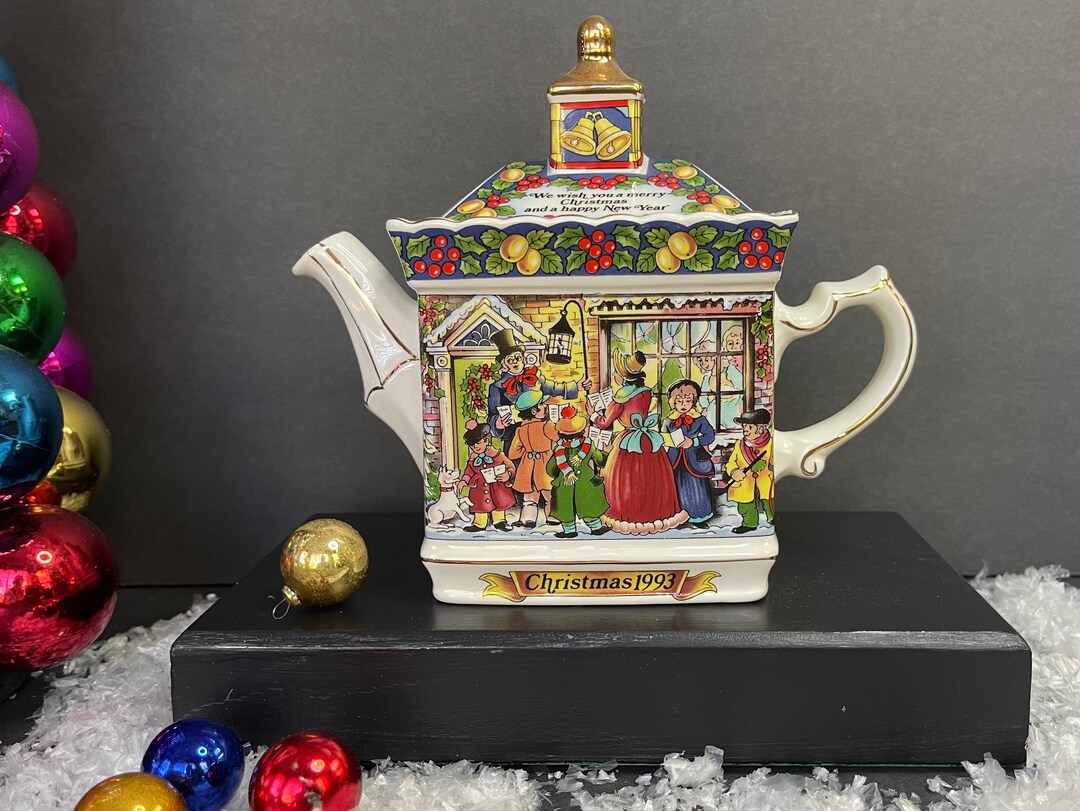 Sadler Christmas Teapot 1993 Etsy