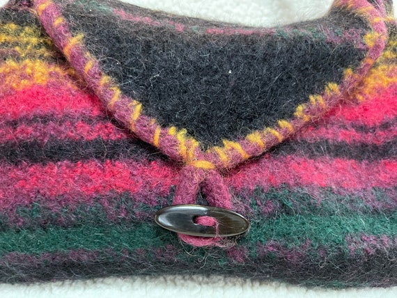 Hand Knit - 100% Wool - Felted Handbag - image 6