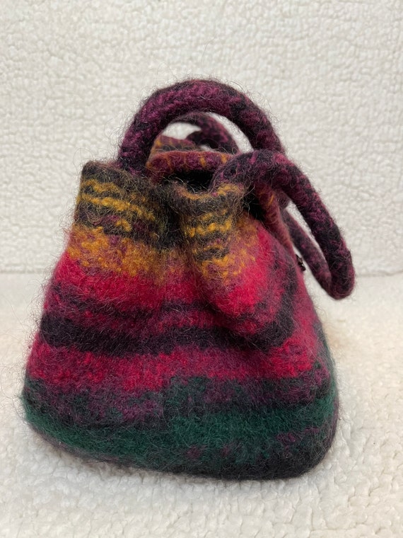 Hand Knit - 100% Wool - Felted Handbag - image 3