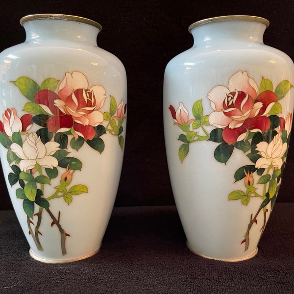 Cloisonné Vases - Japan - Set of 2