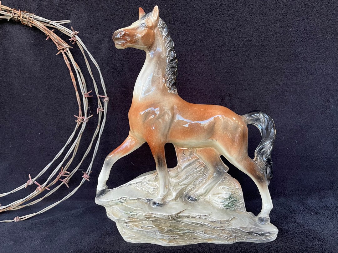 Vintage Horse TV Lamp 1950s Etsy