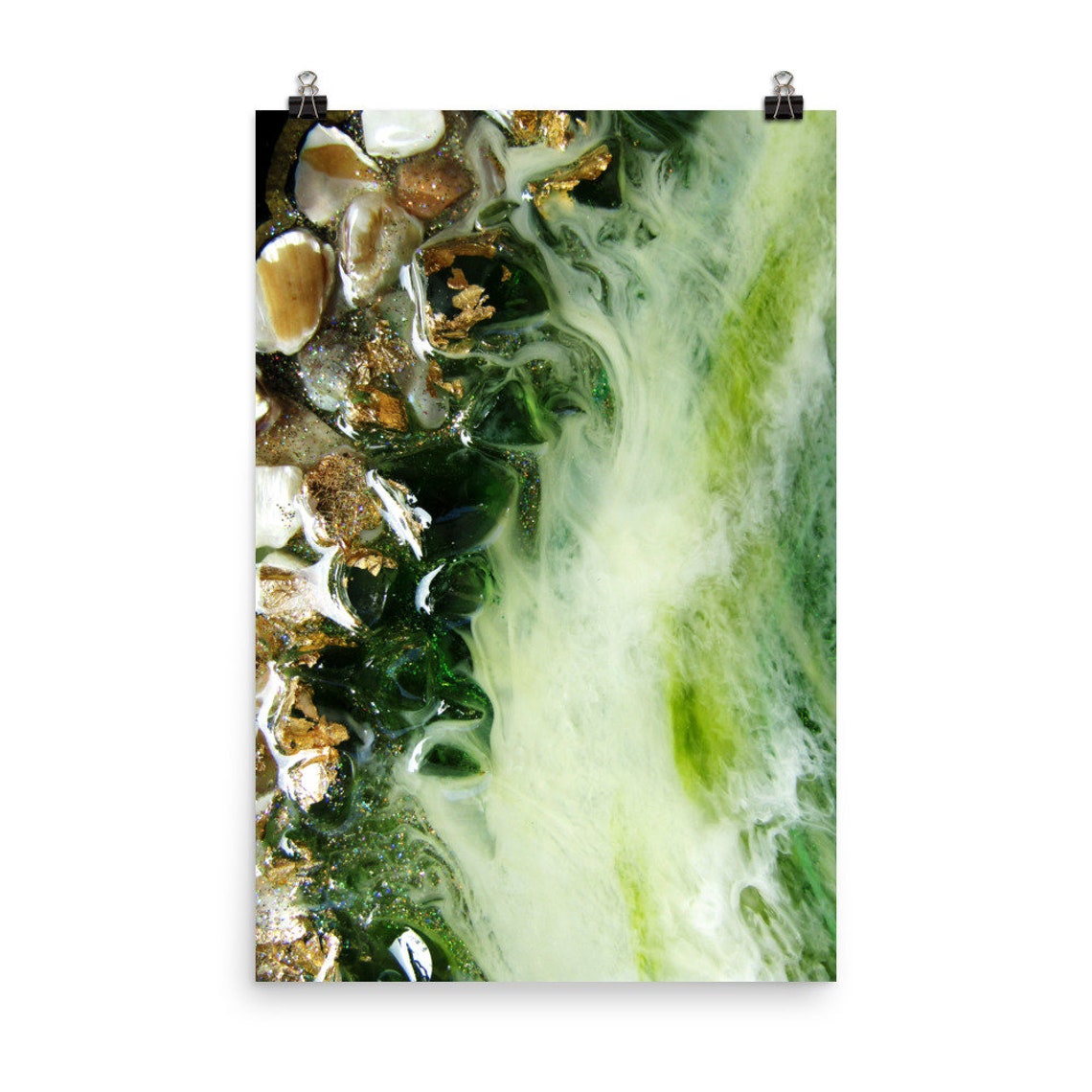 Dark Green Abstract Modern Wall Art Emerald Abstract Art Etsy