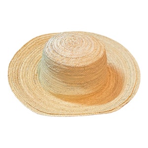 Sombrero Montuno Blanco Panama Authentic Handmade Folkloric Hat Panamanian Size 22.5”