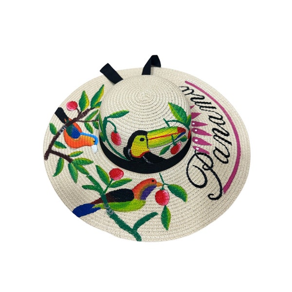 Panamanian Hand Painted Straw Hat