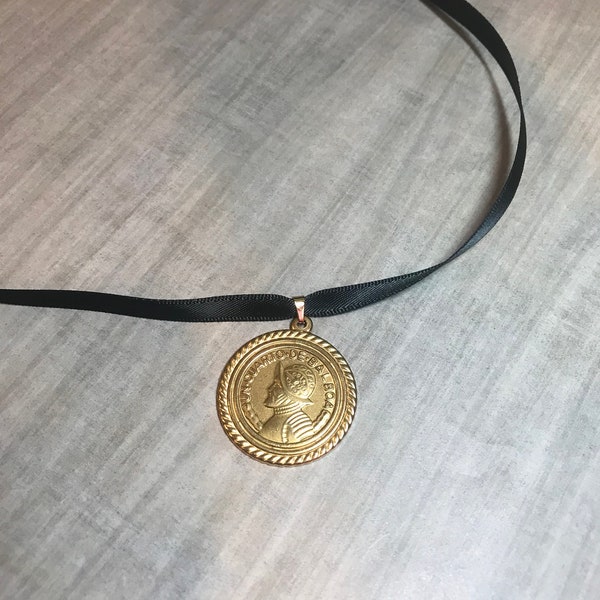 Coin Charm Tapahueso Necklace for Panamanian Pollera