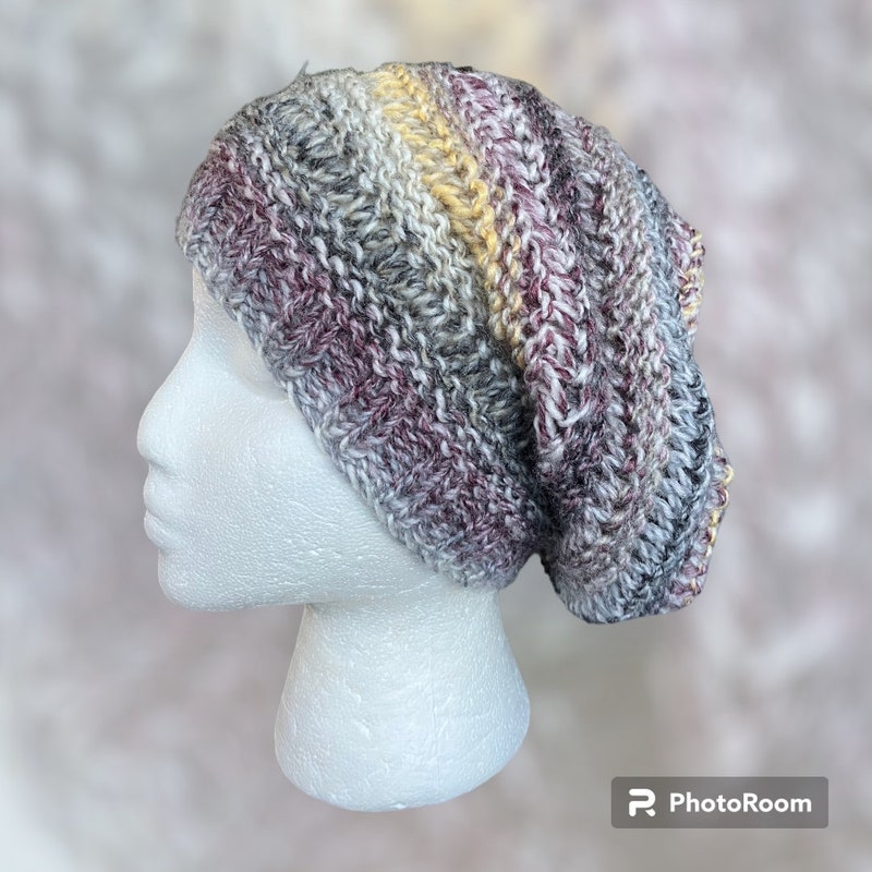 Knit Slouch Beanie Etsy