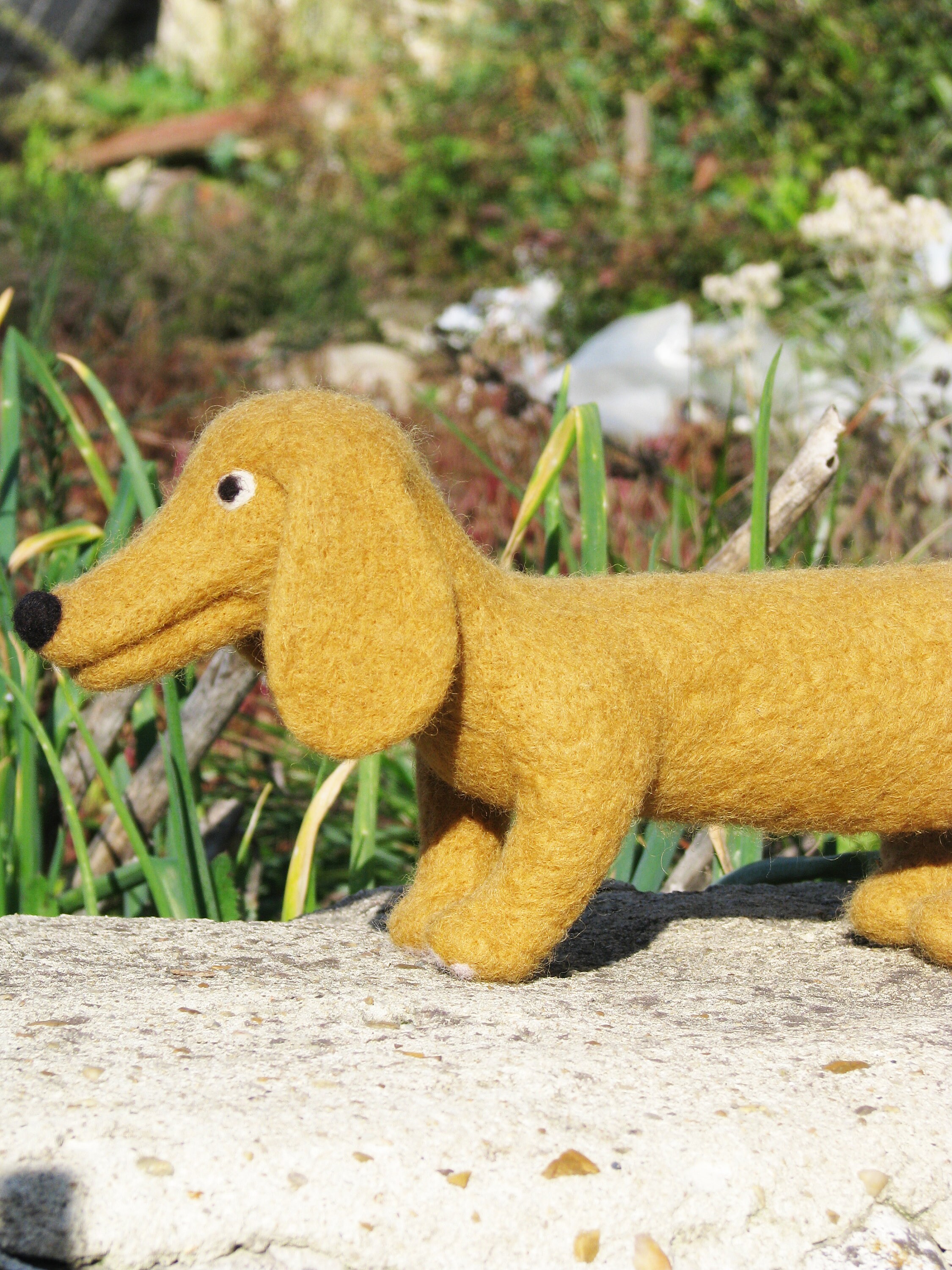 Needle felted dachshund Felt dog Animal replica Collectible Etsy