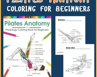 Pilates anatomie kleurboek, spierfysiologie voor beginners (digitale download)