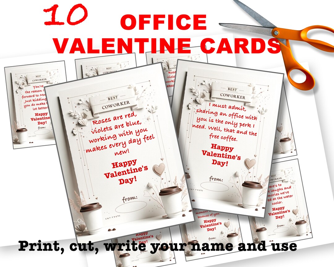 Coworker Valentines Card, Funny Work Valentine Cards, Adult Office ...