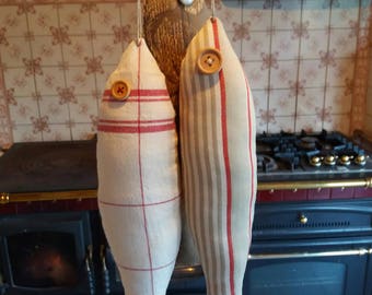 Set of 3 decorative fish fabric