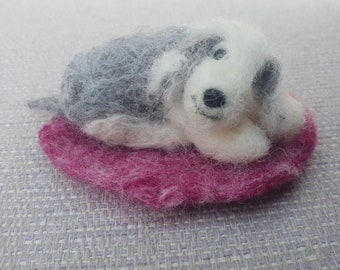 Bedlington Terrier, needle felted Bedlington