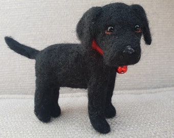 Needle felted black Labrador, Labrador Christmas gifts