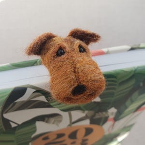 Irish Terrier bookmark, needle felted Irish Terrier, Irish Terrier gifts