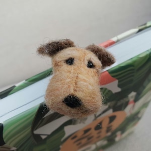 Airedale Terrier bookmark, needle felted Airedale Terrier, Airedale Terrier gifts