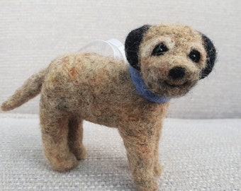 Border Terrier hanging decoration , needle felted Border Terrier, Border Terrier gifts