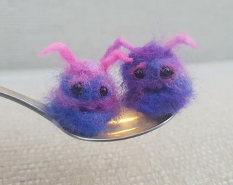 Love bugs, needle felted miniatures, cute gifts for her