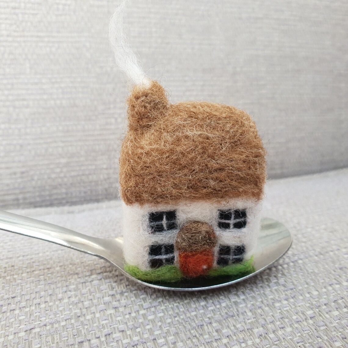 Miniature Thatched Cottage Needle Felted House House Warming Etsy