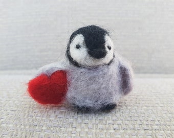 Penguin gifts, needle felted Penguin, wedding anniversary gift