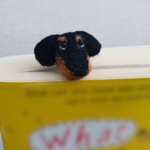 Needle felted Dachshund bookmark
