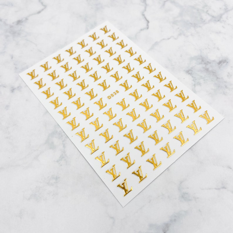 Louis Vuitton Black Nail Art Stickers