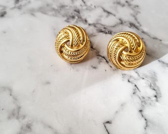Gold Vintage Statement Earrings | Classic Old Money Jewelry | Chunky Gold Earrings | Luxury Gift for Her