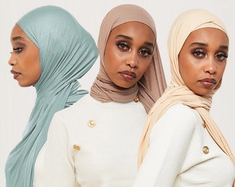 Hijab Gift Set, Premium Quality Jersey Hijab Trio Set, Jersey Headwrap, Premium Jersey Gift Set, Jersey Hijab UK, Jersey Hijab Shawl, Eid