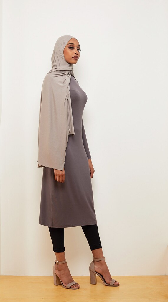 Maxi Dress Grey Premium Jersey Midi Dress Maternity Dress - Etsy.de