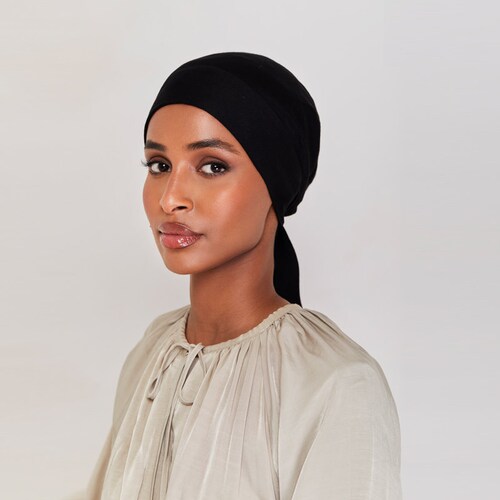 Satin Hijab Under Cap Tie Back Bonnet - Etsy UK