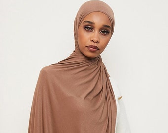 Bronze Stretch Jersey Hijab – Soft Lightweight Headscarf | Everyday Modest Hijab UK