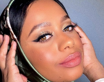 Square Satin Scarf: Vintage Style Headscarf, Hijab Shawl