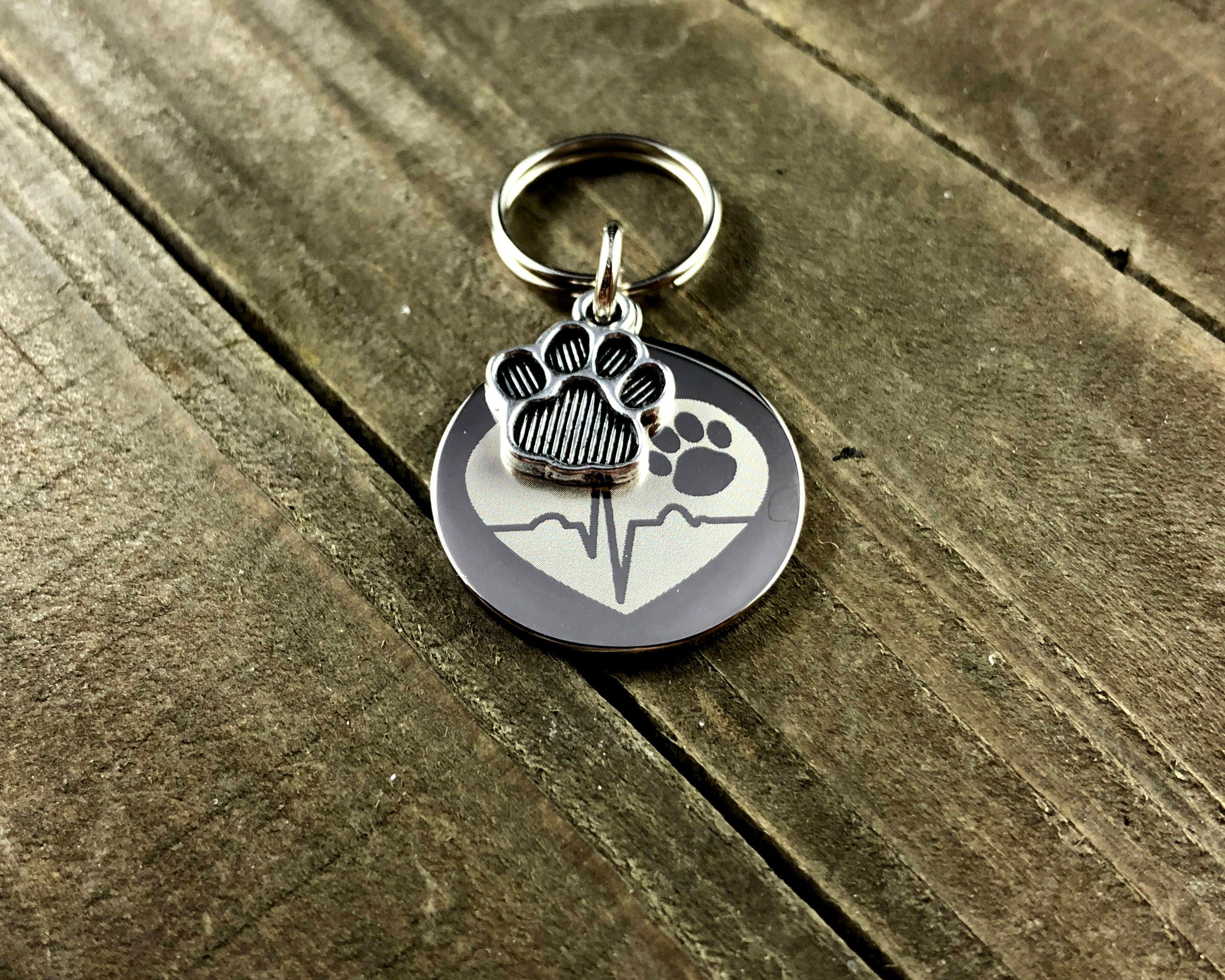 Pawprint Stethoscope Tag Custom Engraved Stethoscope Tag Etsy Canada