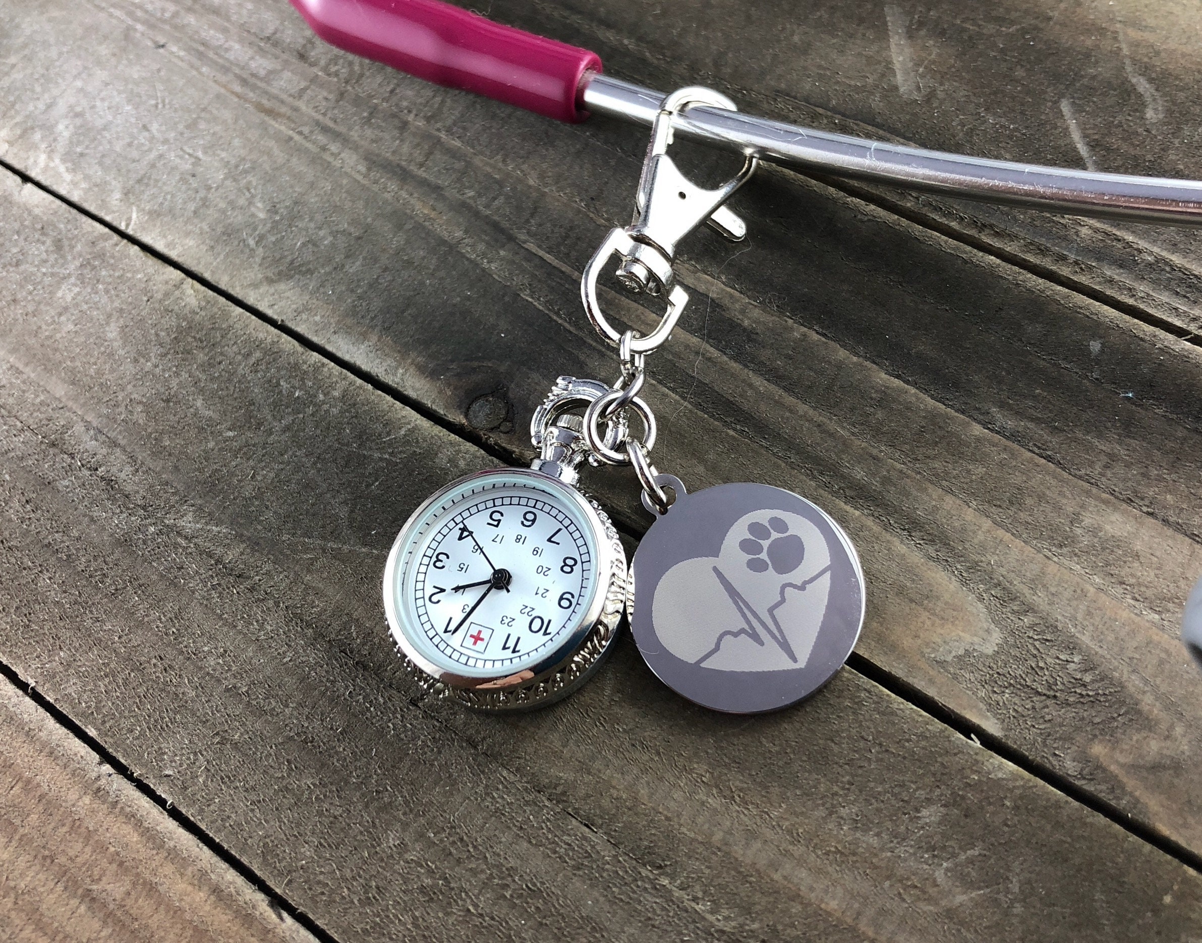 Heartbeat stethoscope watch Stethoscope clock Etsy