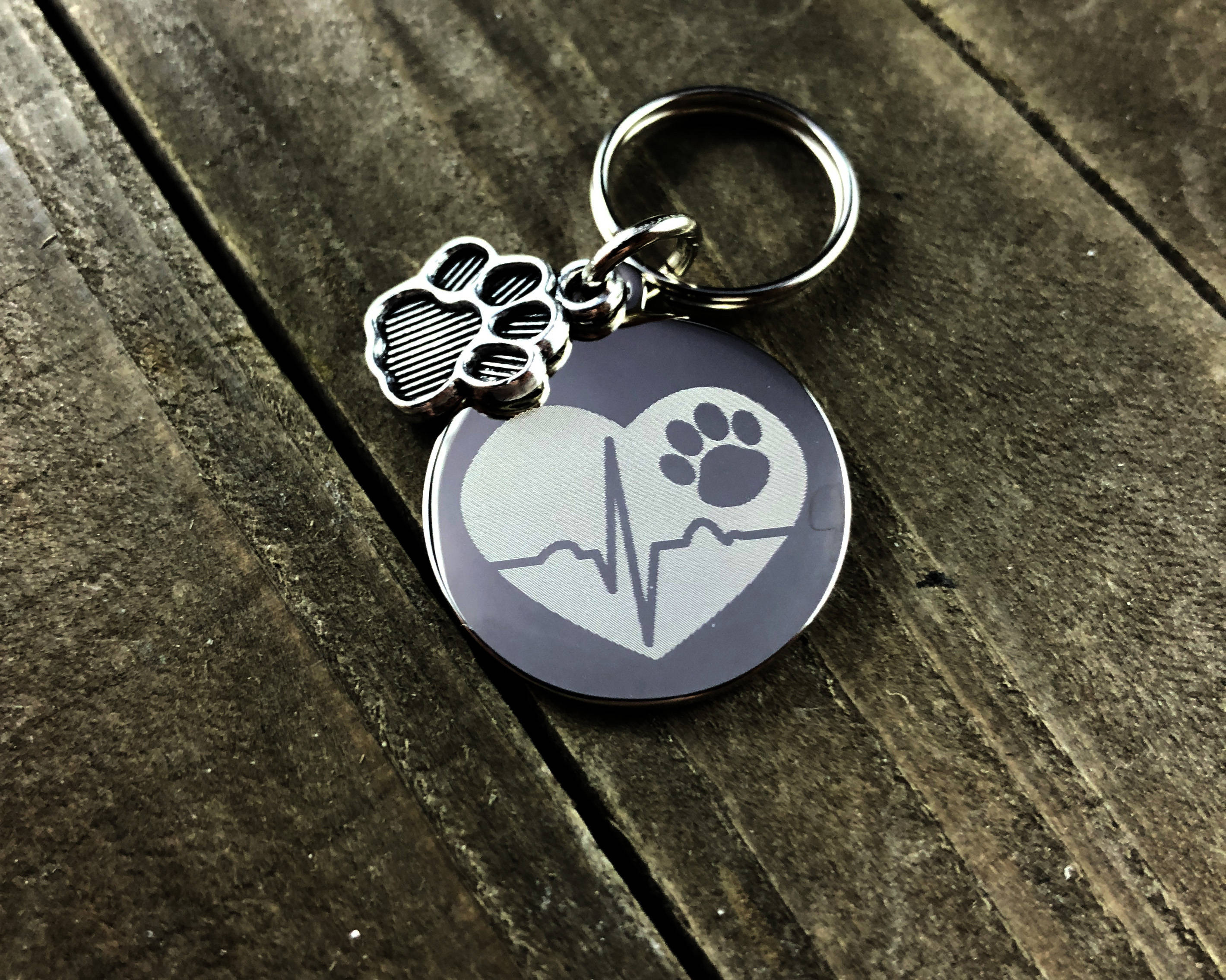 Pawprint Stethoscope Tag Custom Engraved Stethoscope Tag Etsy Canada