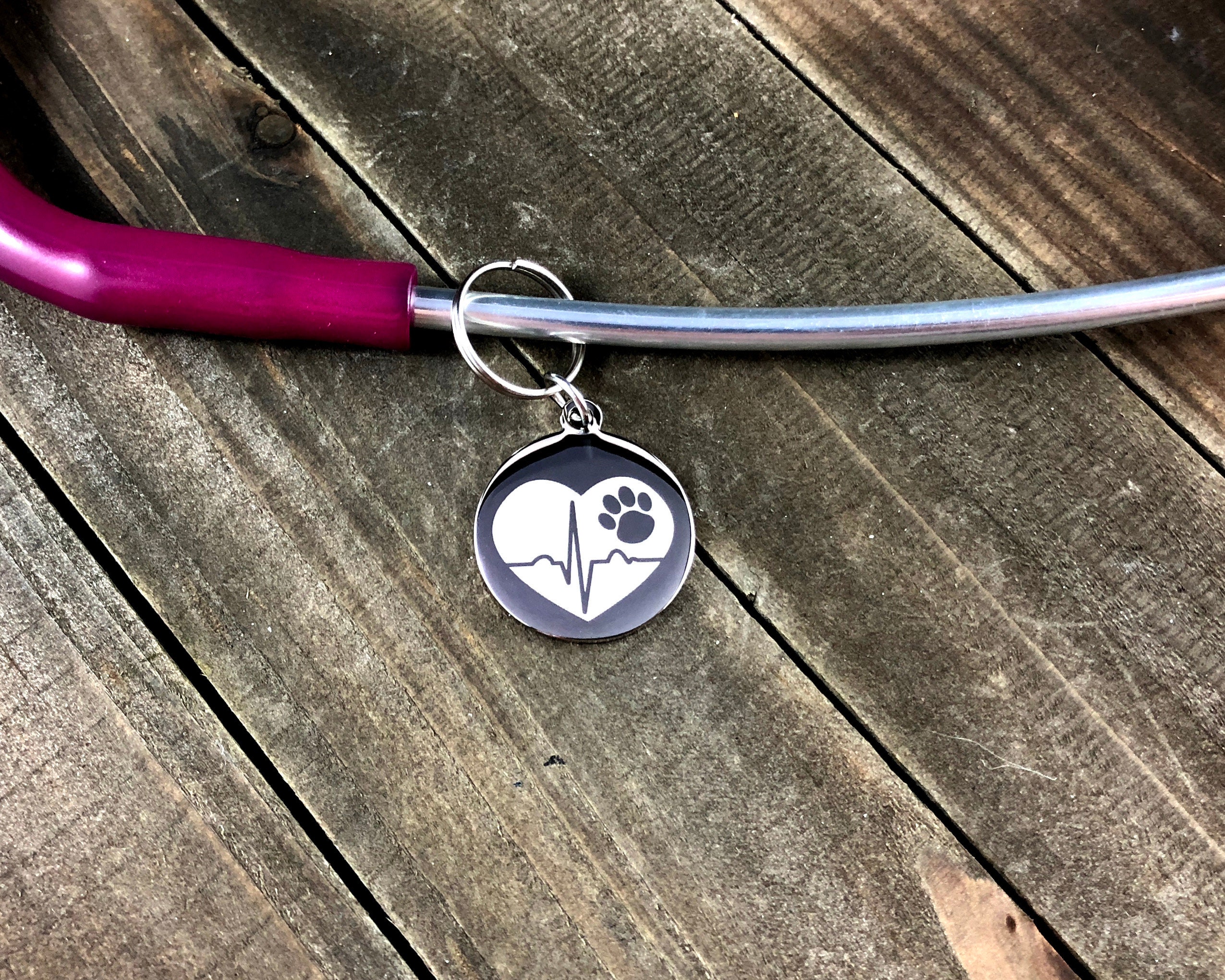 Custom engraved stethoscope tag Personalized ID tag Etsy