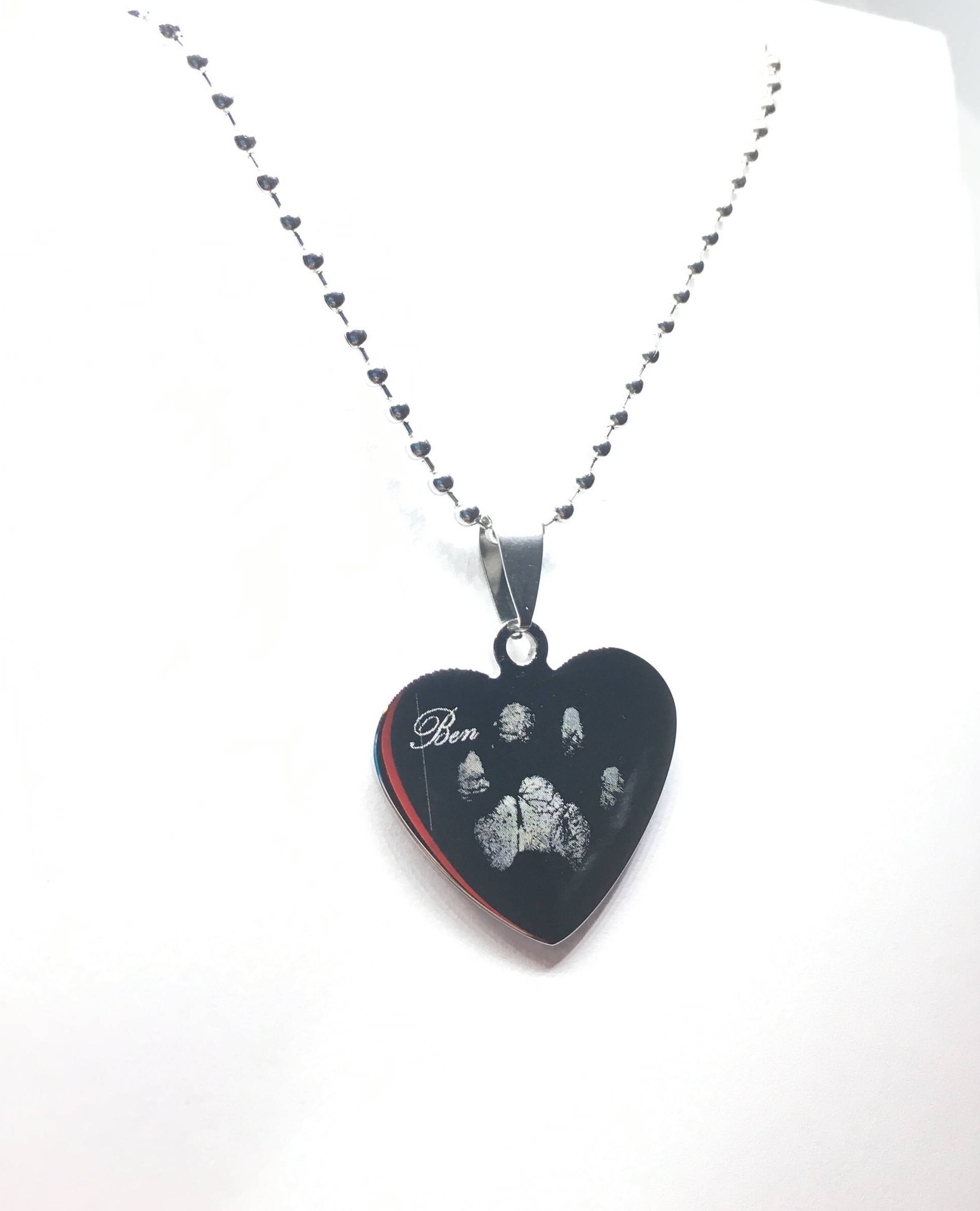 real pawprint necklaces engraved keepsakes personalized gift