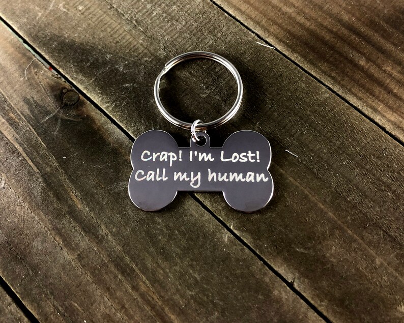 funny dog tags etsy