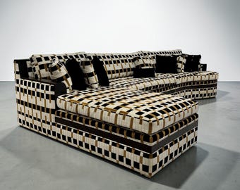 Mid-Century-Modern Geometric Sectional Attr to Milo Baughman for Thayer Coggin - 11961-401