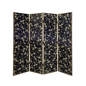 ☆☆☆ページDORIS アンティーク ヴィンテージ レトロ モダン Vintage Chinoiserie Mother of Pearl Four-panel Room Divider