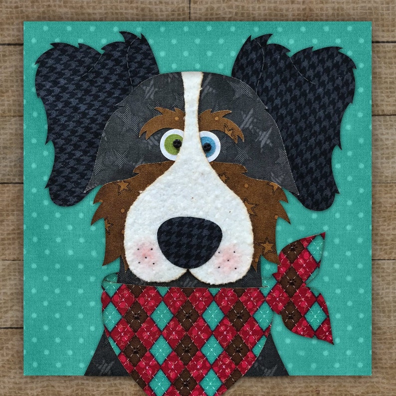 Australian Shepherd Precut Fusible Applique kit Etsy