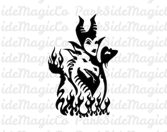 Maleficent Dragon Silhouette SVG | Disney Villain Cut File (Digital Download)