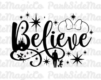 Believe Disney Castle SVG | Magic Vacation Cut File (Digital Download)