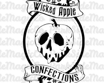Wicked Apple Confections SVG | Evil Queen Halloween Clipart (Digital Download)