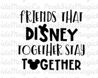 Disney Friends Trip SVG – Matching Vacation Shirt Design (Digital Download)