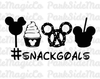 Disney Snack Goals SVG PNG / Mickey Treats Descarga digital / Lindo archivo Disney Foodie Cricut / Diseño de camiseta Park Snacks