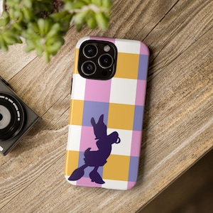 Phone Case, Daisy Duck Checker Print, Tough Case for Disney Fan, Fun Phone Cover, Iconic Character Silhouette, Unique Gift