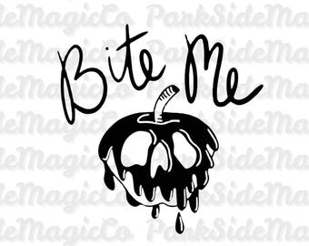 Mickey Candy Apple "Bite Me" SVG | Disney Vacation Shirt (Digital Download)