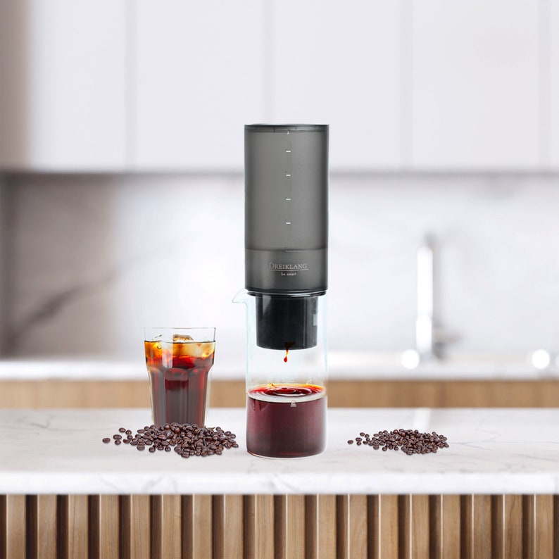 Cold Brew Drip Coffee Maker Design Kaffeebereiter kaltgebrühter Kaffee, präzise, sanft, schnelle Kalt Extraktion zu Immersion, 400 ml Bild 1