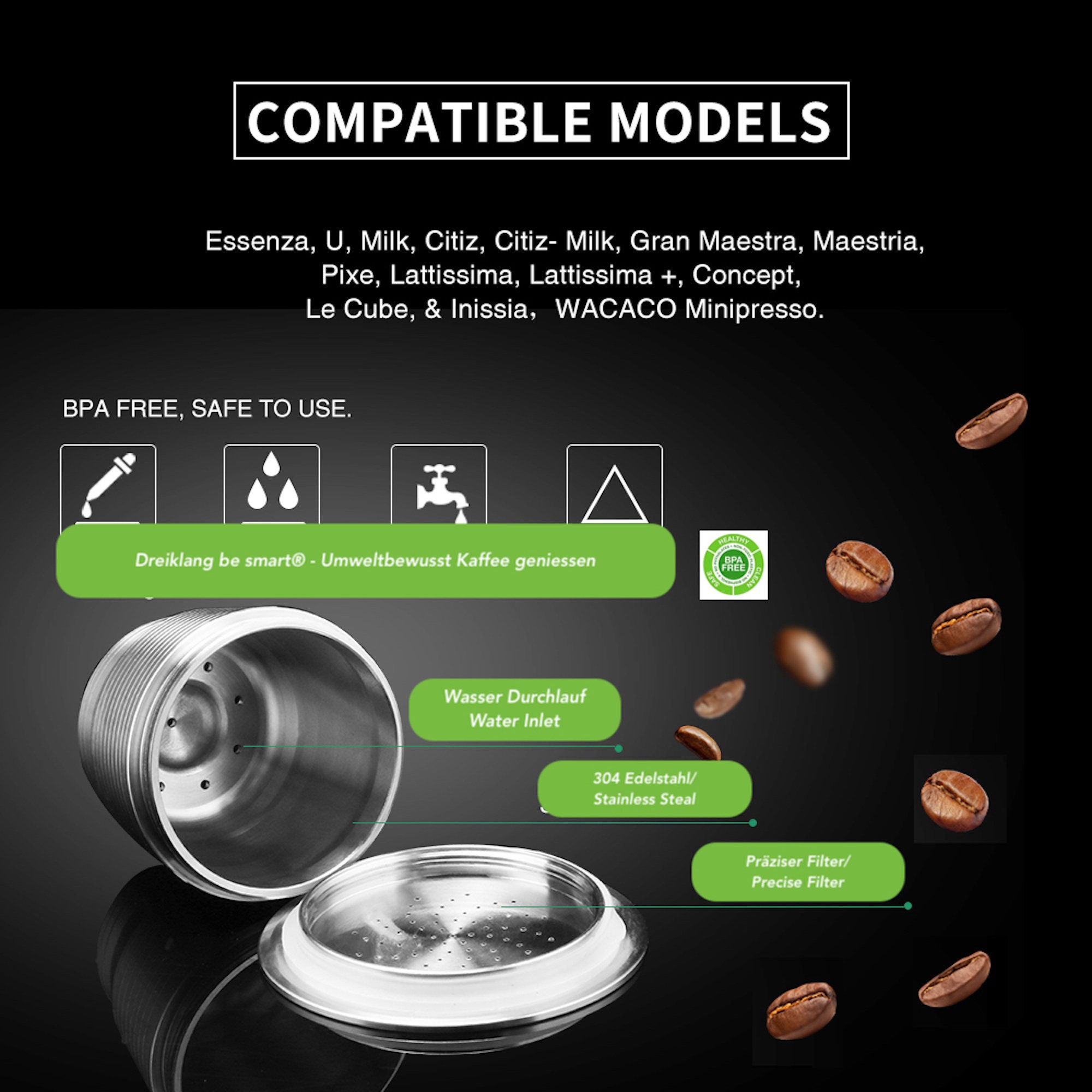 Porta capsule Nespresso Doppio magnetico - Plexy Design